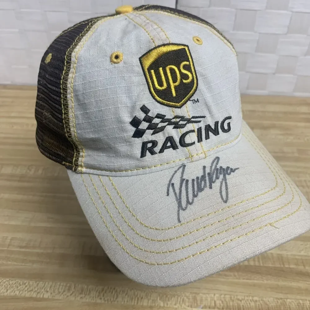 Nascar Autograph UPS Racing Hat by David Ragan SnapBack Hase Authentics